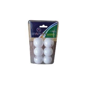 Pingponglabda szett, 6 db – fehér, 40 mm – SPARTAN