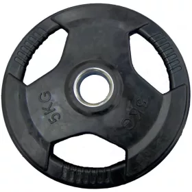   Súlytárcsa, gumírozott 5 kg – 51 mm, 3 fogantyús – PRO-Sport