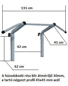 Húzódzkodó, bordásfali vagy fali Profi PRO-Sport T1