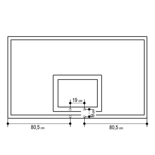 Kosárpalánk erősített PVC – 180×105 cm – PRO-Sport