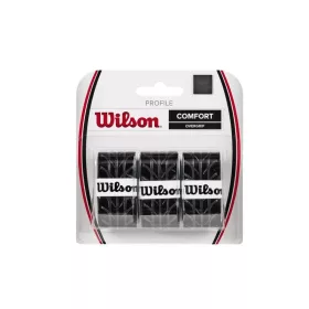 Teniszütő grip – 3 db, fekete, Wilson Profile