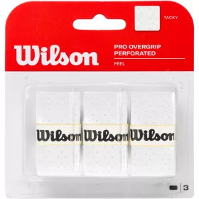 Teniszütő grip 3 db fehér - Wilson Pro Perforated 