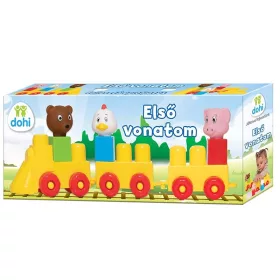 Építőjáték – Első vonatom színes fa készlet
