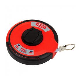   Mérőszalag, 50 m – gumírozott ház, fém szalag – Extol Premium