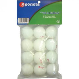  Pingponglabda szett, 12 db – fehér, 40 mm – Sponeta Practice Training