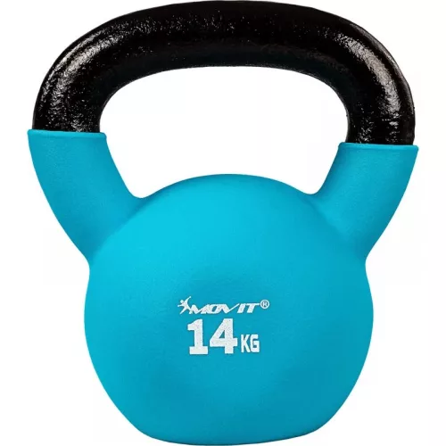 Kettlebell - füles súlyzó 14 kg, világoskék, MOVIT