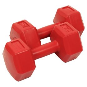 Kézi súlyzó szett 2x2 kg cementes piros – Spartan