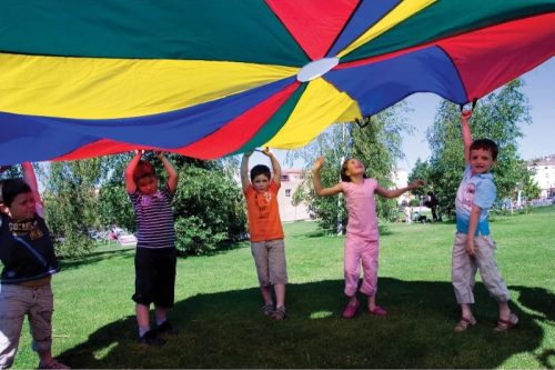 Kooperációs Óriás ejtőernyő 3,5 m, 8 kapaszkodóval - Amaya