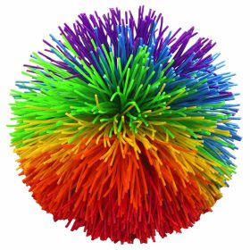 Pom-pom labda, 6,5 cm – szivárvány – Amaya