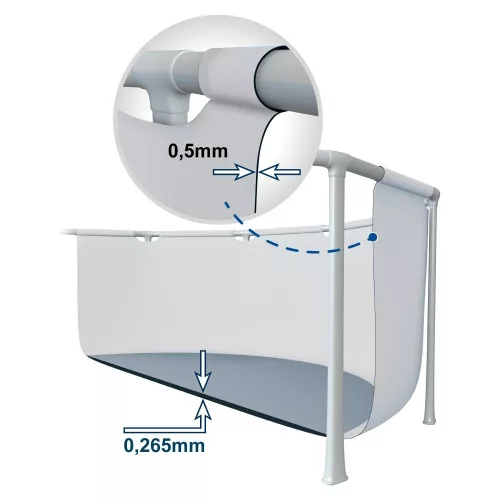 Vízforgatós medence szett, fémvázas 366 x 99 cm INTEX PRISM FRAME POOL 26716 + létrával!