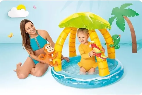 Felfújható gyerekmedence Intex Tropical Island 58417