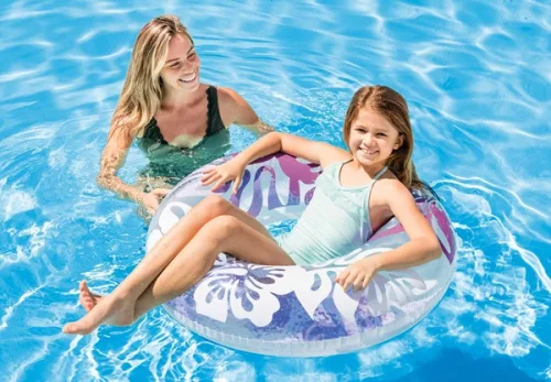 Úszógumi 91 cm virágmintás, lila – Intex 59251