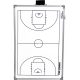 Taktikai mágnestábla kosárlabdához, 60×90 cm – A-Sport