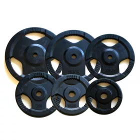   Súlytárcsa, gumírozott 10 kg – 51 mm, 3 fogantyús – PRO-Sport