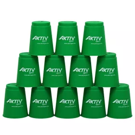 Speed cups sport pohár szett – 12 db zöld, A-Sport