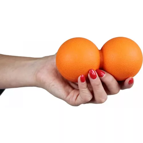 Dupla masszázs labda, 6×12,5 cm – narancssárga – PRO-Sport