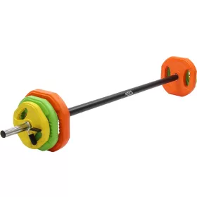 20 kg-os pump súlyzószett narancssárga A-Sport
