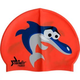 Úszósapka gyerek, cápás piros - SWIMFIT