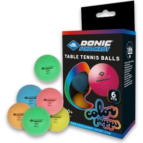 Pingponglabda szett, 6 db – színes, 40 mm – Donic
