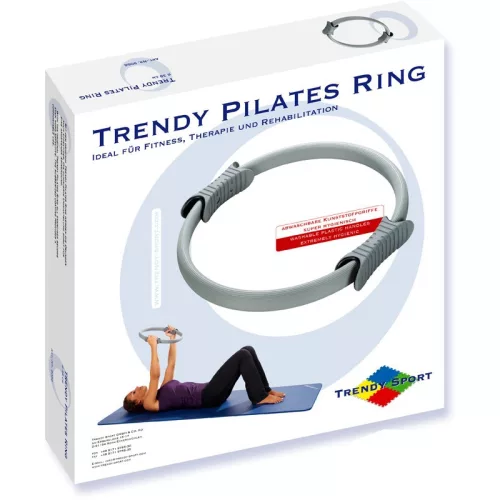 Pilates gyűrű 38 cm szürke gumírozott felülettel – Trendy Panelo