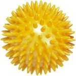 Tüskés masszírozó labda Trendy 8 cm sárga