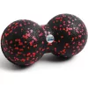 Masszírozó labda dupla 8×16 cm – fekete-piros – Trendy