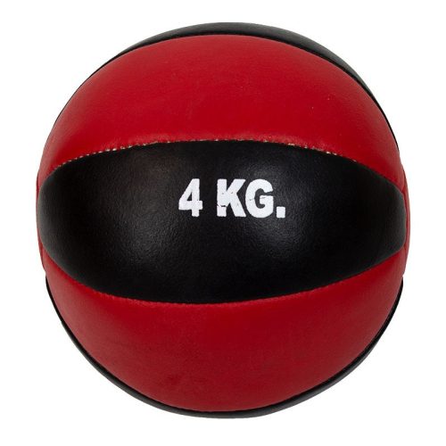 Medicinlabda bőr 4 kg – fekete-piros – A-SPORT