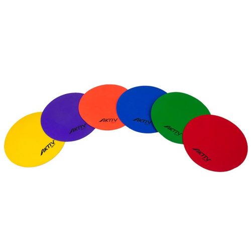 Korong alakú padlójelölő szett, 25 cm – 6 db – Aktivsport