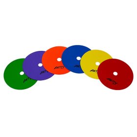   Korong alakú padlójelölő szett – 15 cm, 6 db-os, lyukas kivitel – A-Sport
