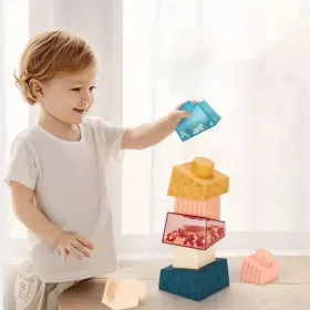 Montessori piramis érzékelő torony golyókkal Sky