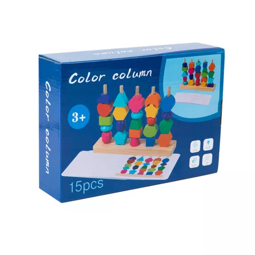 Montessori fűzős fa játék