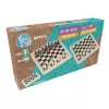 Sakk és dáma készlet fa – 2 az 1-ben összecsukható tábla Eddy Toys