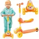Háromkerekű roller LED kerekekkel sárga – MalPlay