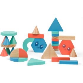 Építőjáték fa kocka készlet 38 db – BS Toys