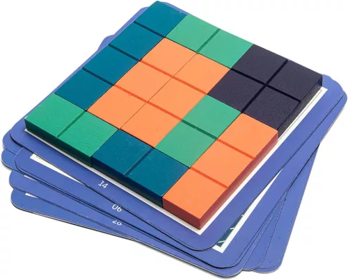 Puzzle játék – színes fa logikai kirakó – BS Toys