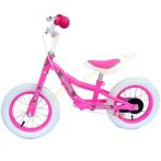 Tanuló kerékpár, futóbicikli fékkel, pink lány