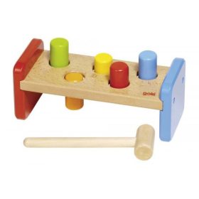 Kalapálópad fa játék 5 színes rúddal – GOKI