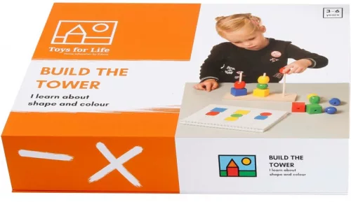 Geometriai toronyépítő feladatkártyákkal Toys for Life