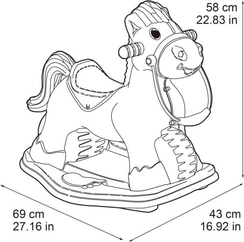 Hintázó-guruló póniló, hanggal – FEBER