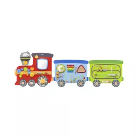   Matatófal Logikai Expressz 190×67 cm – falra szerelhető fa játék - Viga