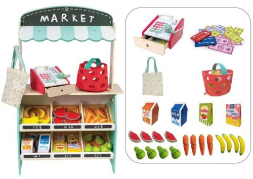 Elárusító stand pénztárgéppel, kiegészítőkkel - Hape