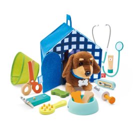 Buksi állatorvosi készlet, kiskutyával - Hape