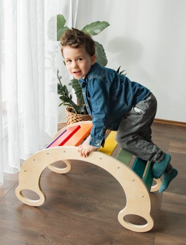 Pöttöm Tornász Montessori szivárvány hinta – 24 hó+