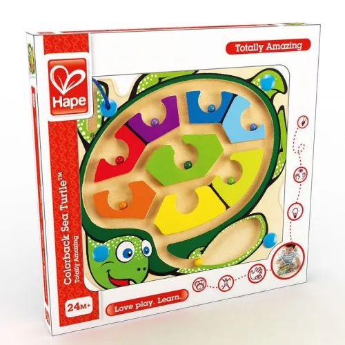 Vezesd a helyére! - Mágneses íráselőkészítő - teknős - Hape 