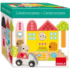 Fa mese építőkocka Goula