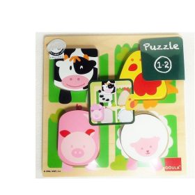 Puzzle - Tapintós háziállatok GOULA