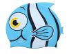 Szilikonos bohóchal mintájú gyermek úszósapka kék II.
