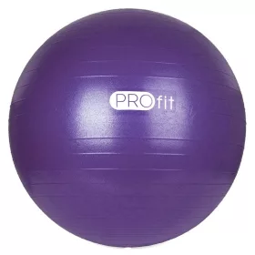   Erősített gimnasztikai labda durranásmentes 55 cm pumpával lila – PRO-Fit