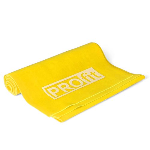 Erősítő gumiszalag fitnesz szalag Power band 120x15 cm Light (Sárga) PRO-Fit