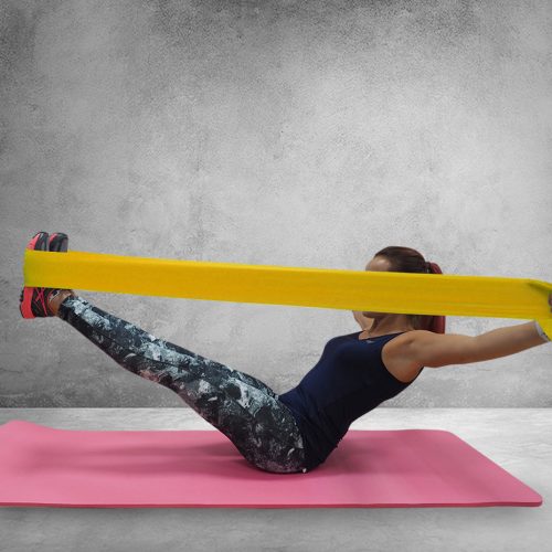 Erősítő gumiszalag fitnesz szalag Power band 120x15 cm Light (Sárga) PRO-Fit